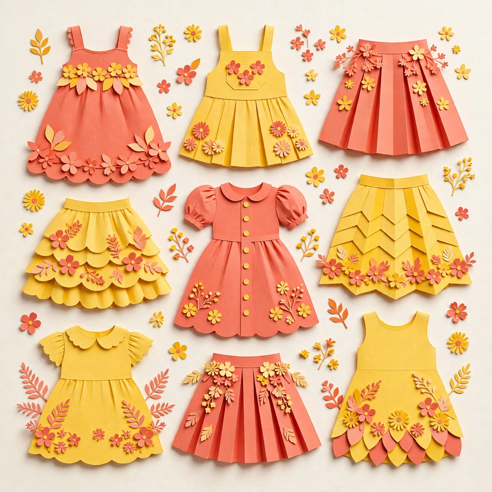 Ilustrasi dress dan rok anak